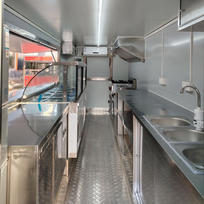 500*180*250cm Multifunctionele mobiele vierkante trekker voor snacks en ijs