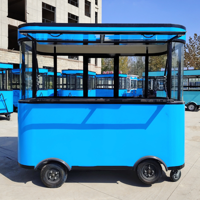 Outlet Mobile Fast Food Cart voor Snacks Dranken IJs Koffie Melk Thee en Fruitsap