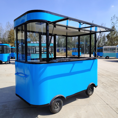 Outlet Mobile Fast Food Cart voor Snacks Dranken IJs Koffie Melk Thee en Fruitsap