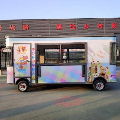 Bouwwerken Multifunctionele elektrische mobiele winkelkar voor eten en snacks