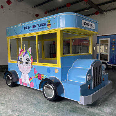 40 km/uur Fast Food Snack Beverage IJs Cream Catering Trailer met Flour Raw Material