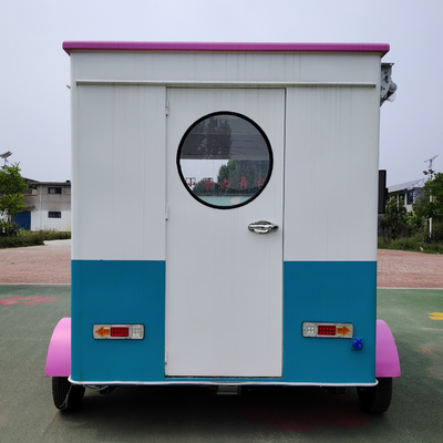 Op maat gemaakte lange elektrische mobiele voedingswagen voor koude dranken en snacks