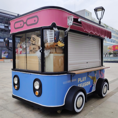 3.0kw Elektrisch mobiel Fast Food Snack Beverage IJs Cream Catering Trailer Truck Kiosk Cart