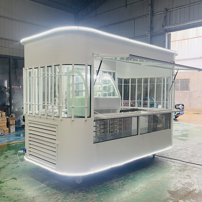 2023 Mobiele koffie melk thee soja melk vers sap groenten fruit salade auto trolley