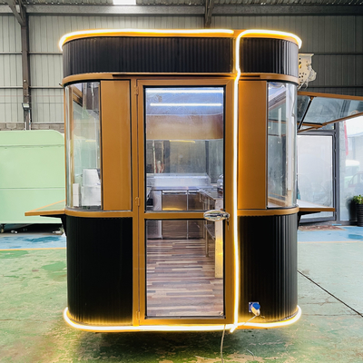 Gegalvaniseerd staal Multifunctionele mobiele vierkant stijl Fast Food Snack Tow Trailer 1000kg Capaciteit