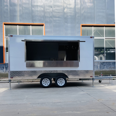 Multifunctionele mobiele vierkante stijl Fast Food Snack Alcoholische dranken IJs Trailer