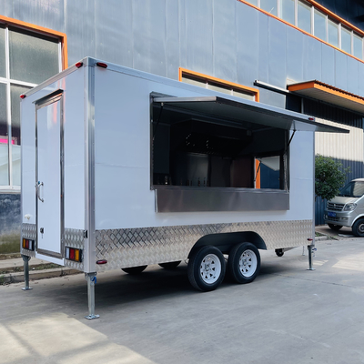 Multifunctionele mobiele vierkante stijl Fast Food Snack Alcoholische dranken IJs Trailer