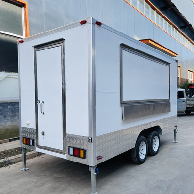 Multifunctionele mobiele vierkante stijl Fast Food Snack Alcoholische dranken IJs Trailer