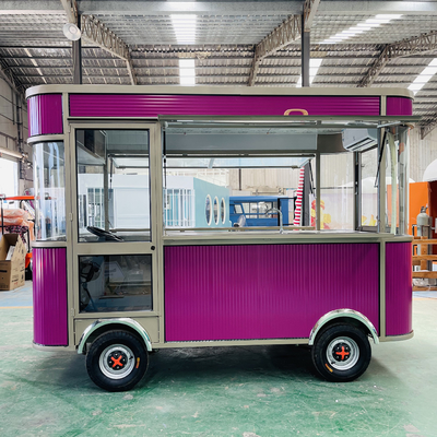 Elektrische mobiele gebakken kip combo cola drank truck door ijs melk thee voedsel