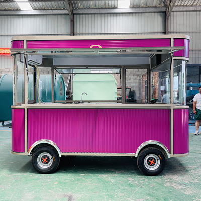 Elektrische mobiele gebakken kip combo cola drank truck door ijs melk thee voedsel