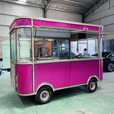 Elektrische mobiele gebakken kip combo cola drank truck door ijs melk thee voedsel