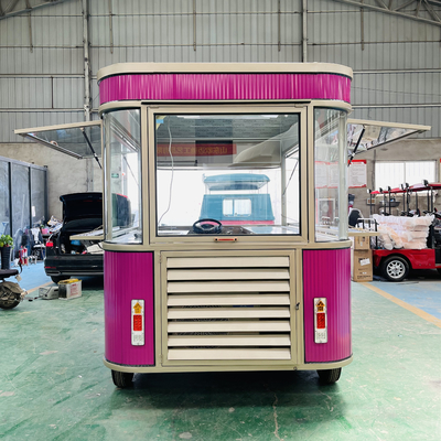 Elektrische mobiele gebakken kip combo cola drank truck door ijs melk thee voedsel
