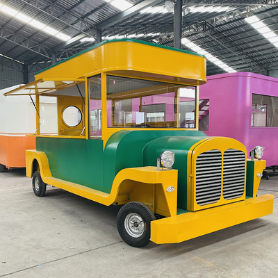 Op maat gemaakte elektrische mobiele straat Fast Food Snack Catering Van Truck Trailer Kiosk