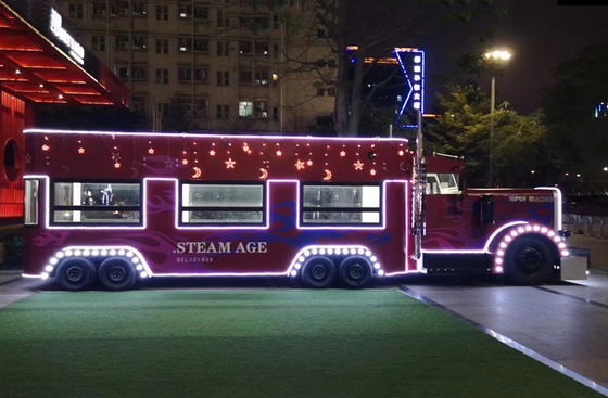 Aanpasbare foodtruck voor noten Fastfood Snacks Dranken Koffie Melk Thee