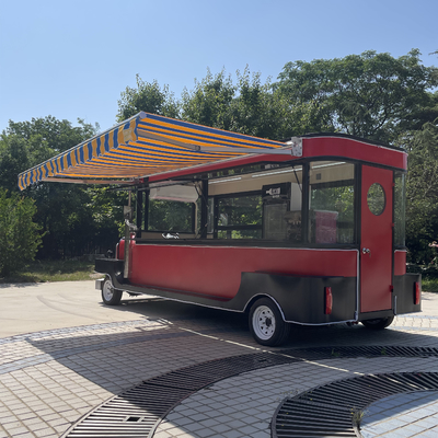 Elektrische mobiele foodtruck voor koude dranken Fruitsap Bier Melk Thee Koffie en snacks