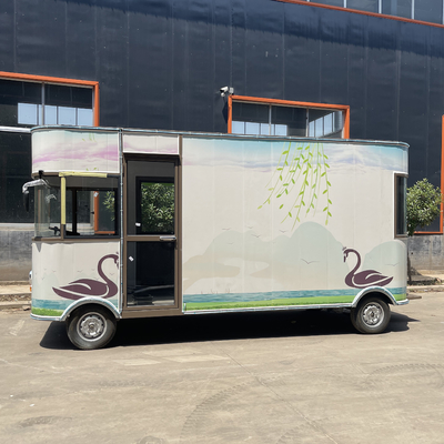 Elektrisch mobiele goederenhandel Bloemen planten Bonsai winkel Truck trailer voor wijnhuis