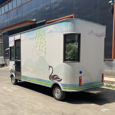 Elektrisch mobiele goederenhandel Bloemen planten Bonsai winkel Truck trailer voor wijnhuis