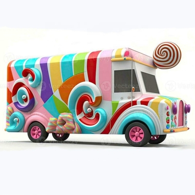 Op batterijen aangedreven, multifunctionele cateringtruck voor snoep, fruit, noten en groenten