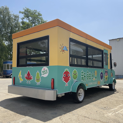 Op batterijen aangedreven, multifunctionele cateringtruck voor snoep, fruit, noten en groenten