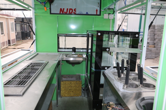 Op maat gemaakte 1.5KW-4.5kw Drie wielen elektrische scooter Food Cart Tuk Tuk Mobiele keuken driewieler