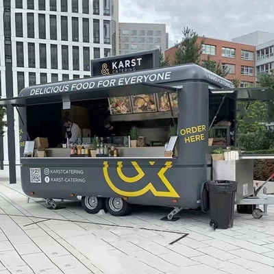 Hotdog Cart IJsserijs Bierbar en frisdranken Mobiele voedseltruck 600 kg tot 1400 kg