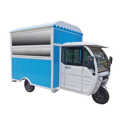 Drank koffiebus voor meelfabriek Toepassingsontwerp Elektrische driewieler Aap Voedseltruck