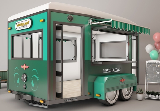 Op maat gemaakte mobiele fastfoodtruck met tarwe en warme koffie