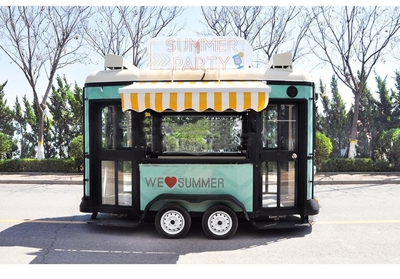 Op maat gemaakte mobiele fastfoodtruck met tarwe en warme koffie