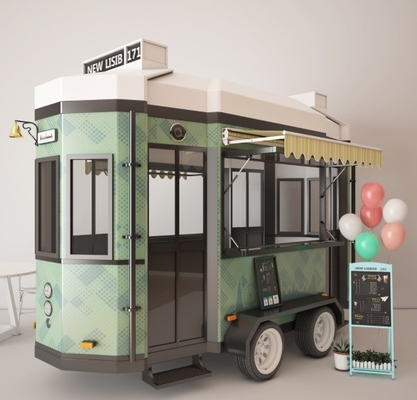 Op maat gemaakte mobiele fastfoodtruck met tarwe en warme koffie