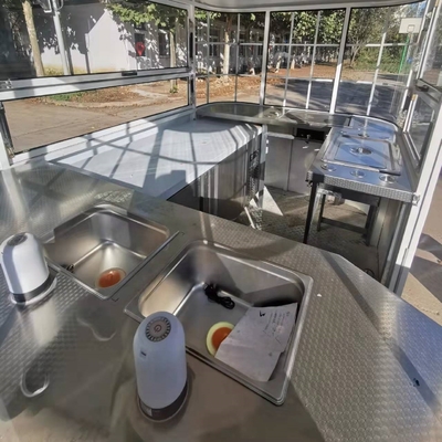 40 km/uur Vacuumband IJscreme Food Cart voor mobiele catering