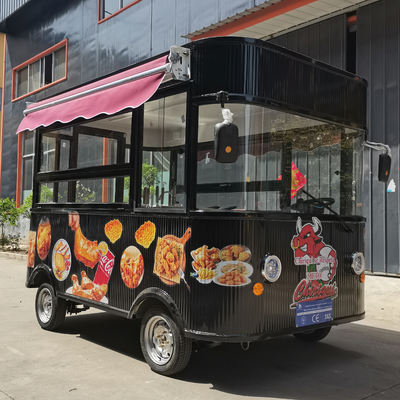 Commerciële horeca Elektrische mobiele gebakken kip combo cart voor snacks en dranken