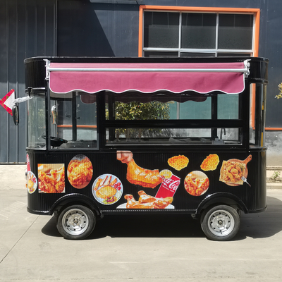 Commerciële horeca Elektrische mobiele gebakken kip combo cart voor snacks en dranken