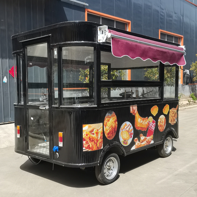 Commerciële horeca Elektrische mobiele gebakken kip combo cart voor snacks en dranken