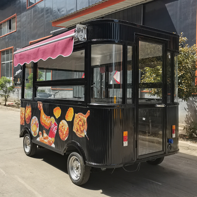 Commerciële horeca Elektrische mobiele gebakken kip combo cart voor snacks en dranken