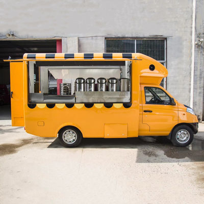 Outdoor fastfood karretjes Crepe food truck met snack mobiele keuken kookapparatuur
