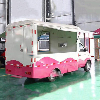 Outdoor fastfood karretjes Crepe food truck met snack mobiele keuken kookapparatuur