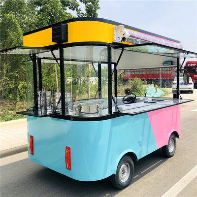 Externe aandrijving Motor Food Truck Van Keuken Vierkante stijl Elektrische ijswagen 4x2