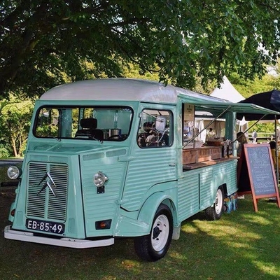 Gepersonaliseerde Citroën Bus Food Truck voor Street Coffee Burgers Fries en IJs