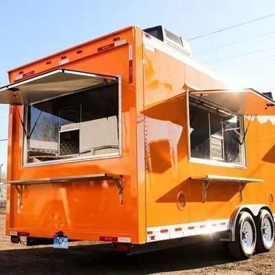 110v/220v Vleesverwerkende installaties rijdbare crêpe-trailer foodtruck café met volledige keuken