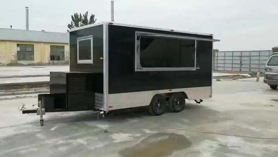110v/220v Vleesverwerkende installaties rijdbare crêpe-trailer foodtruck café met volledige keuken