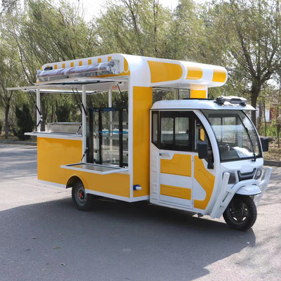 2023 Elektrische mobiele hamburger gebakken kip steak brochette voedsel dranken driewieler vrachtwagen