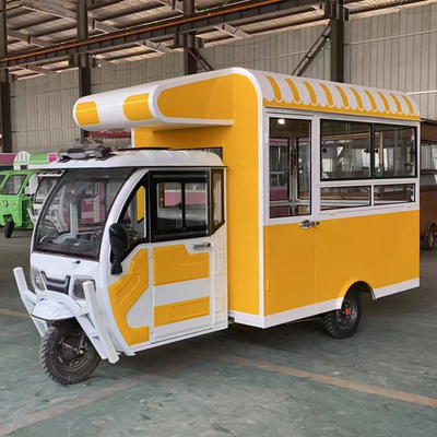 2023 Elektrische mobiele hamburger gebakken kip steak brochette voedsel dranken driewieler vrachtwagen