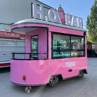 110v/220v Spanning 2022 Mobiele Voedsel Snack IJs IJs Koeldrank Koffie Melk Thee Van Truck Trailer Boutique