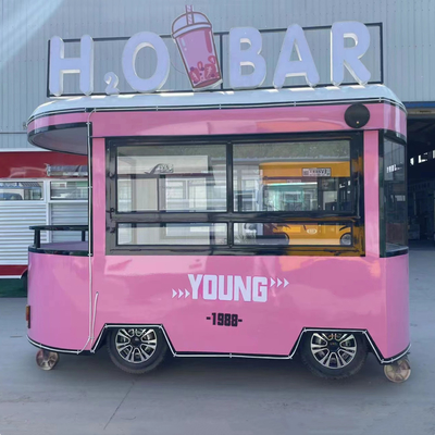 110v/220v Spanning 2022 Mobiele Voedsel Snack IJs IJs Koeldrank Koffie Melk Thee Van Truck Trailer Boutique