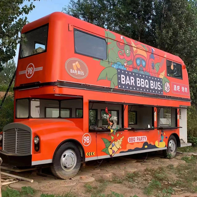 Verbeter uw horeca-activiteiten met onze multifunctionele dubbeldek luxe foodtruck