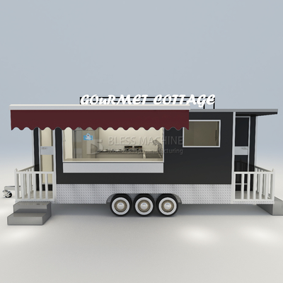 Gemakkelijk uitgerust Mobil House Cottage Food Snack Tow Trailer met toilet en bed