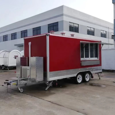 Gemakkelijk uitgerust Mobil House Cottage Food Snack Tow Trailer met toilet en bed