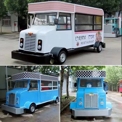 110v/220v Elektrische mobiele straat Fast Food Snack Catering Van Truck Trailer Kiosk Cart