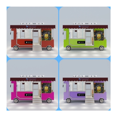 85 km/uur Machinery Function Leisure Fast Food Equipment Mobile Catering Van Trailer