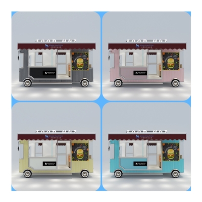 85 km/uur Machinery Function Leisure Fast Food Equipment Mobile Catering Van Trailer